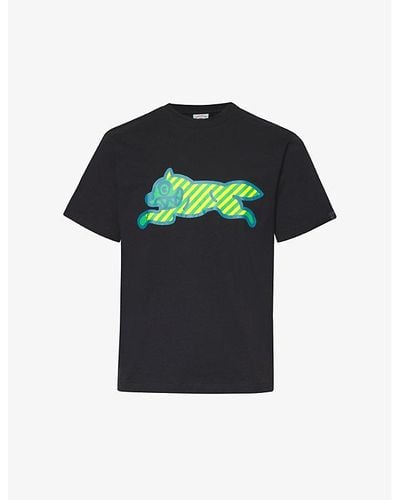 ICECREAM Running Dog Branded-print Cotton-jersey T-shirt - Black