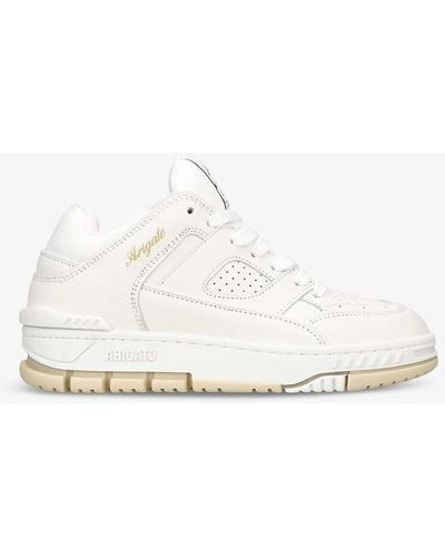 Axel Arigato Area Lo Brand-patch Leather And Recycled Polyester Mid-top Trainers - White