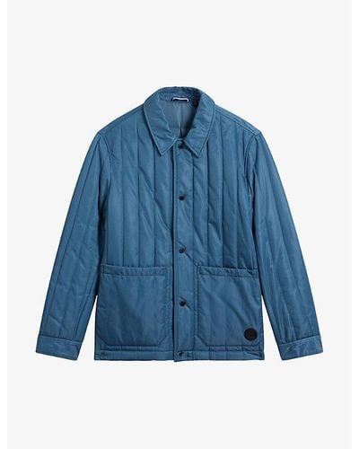 Ted Baker Skelton Quilted Woven Jacket - Blue