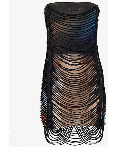 Jean Paul Gaultier X Shayne Oliver Printed Mini Dress - Black