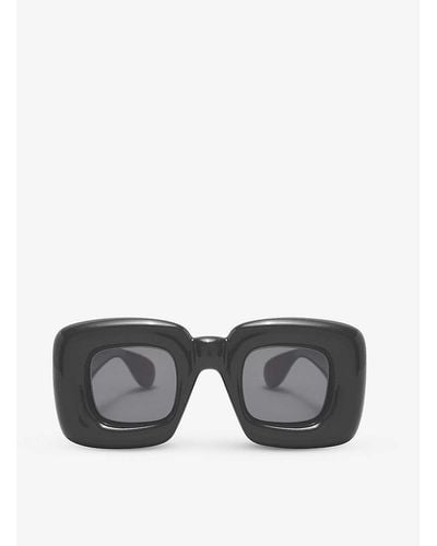 Loewe G000270x05 Inflated Square-frame Acetate Sunglasses - Grey