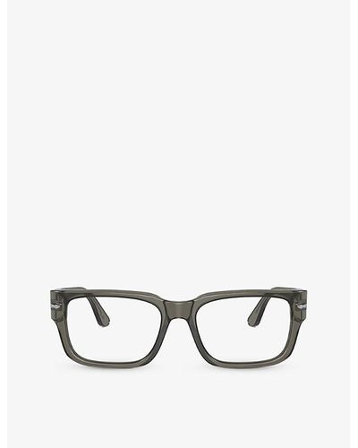 Persol Po3315v Rectangle-frame Acetate Sunglasses - Grey