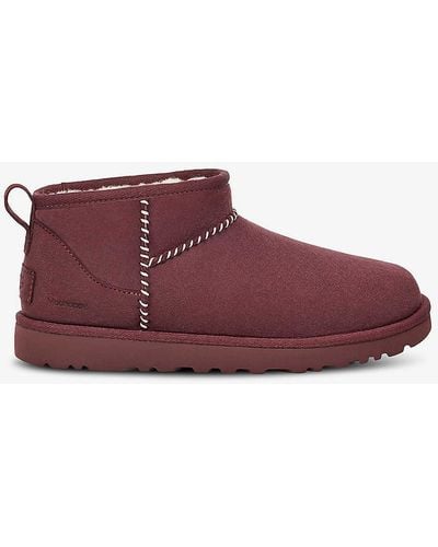 UGG X Madhappy Classic Ultra Mini Suede Boots - Purple