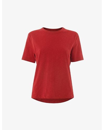 Whistles Emily Ultimate Cotton-jersey T-shirt X - Red