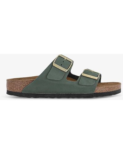 Birkenstock Arizona Two-strap Leather Sandals - Green