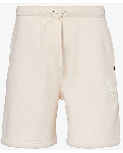 Moncler Genius X Roc Nation Brand-patch Cotton-jersey Shorts - White