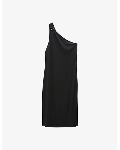 Filippa K One-shoulder Woven Mini Dress - Black