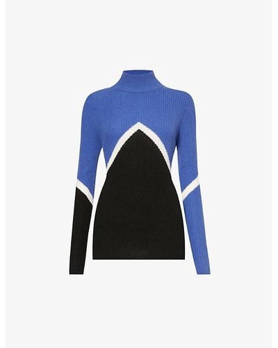 360cashmere Torah High-neck Cashmere Knitted Sweater - Blue