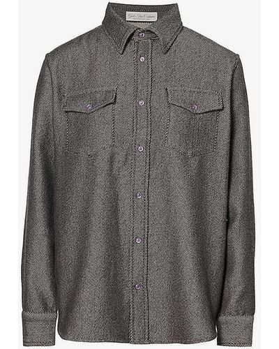God's True Cashmere Unisex Pocket-embellished Cashmere Shirt - Grey