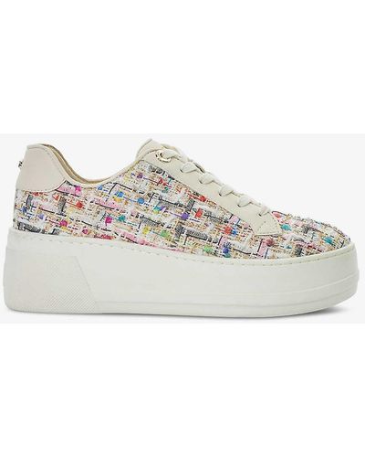 Dune Episode Flat-form Woven Low-top Trainers - White