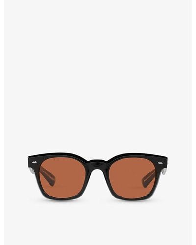 Oliver Peoples Ov5498su Merceaux Rectangle-frame Acetate Sunglasses - Black
