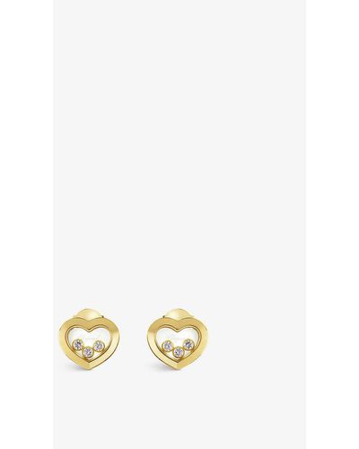 Chopard Happy Diamonds 18ct Yellow-gold And Diamond Earrings - Multicolour