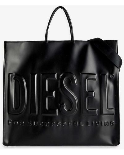 DIESEL Dsl 3d Faux-leather Tote Bag - Black