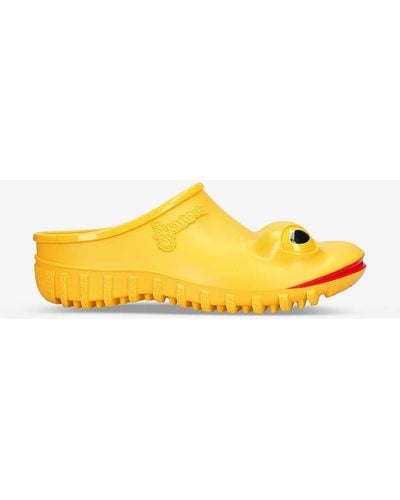 JW Anderson X Wellipets Frog Hand-painted Pvc Clogs - Yellow