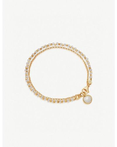 Astley Clarke Biography 18ct Gold-plated And Moonstone Bracelet - Metallic