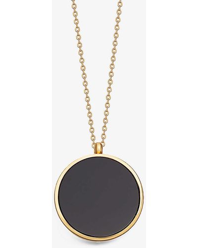 Astley Clarke Stilla 18ct Yellow Gold-plated Sterling-silver Necklace - Black