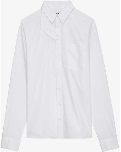 Zadig & Voltaire Tyrone Relaxed-fit Long-sleeve Cotton Shirt - White