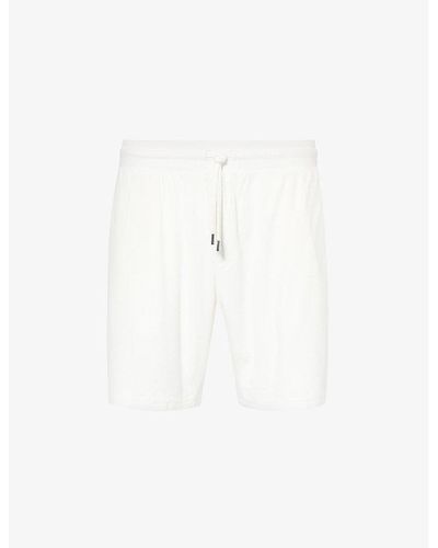 Frescobol Carioca Augsto Hardware-embellished Terry Cotton-blend Shorts X - White
