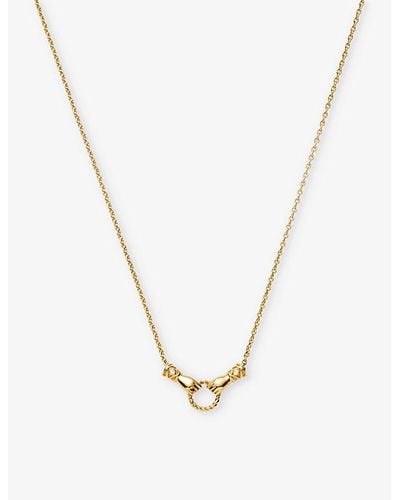 Missoma X Harris Reed Good Hands 18ct Recycled Yellow -plated Brass, Cubic Zirconia And Black Onyx Pendant Necklace - Metallic