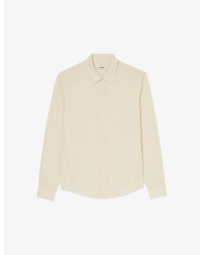 Sandro Relaxed-fit Pleated Woven Shirt - Natural