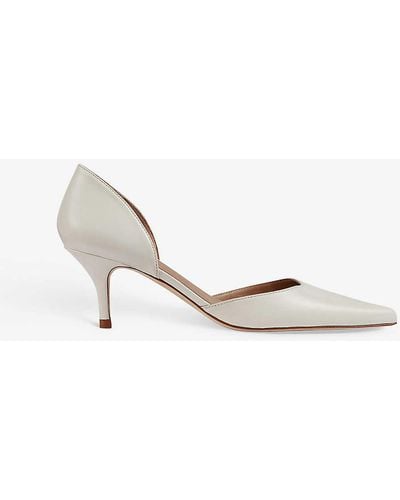 LK Bennett Harley D'orsay Pointed Leather Courts - White