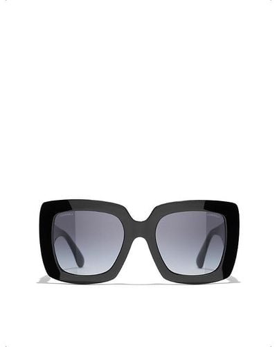 Chanel Square Sunglasses - Black