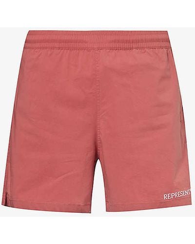 Represent Brand-embroidered Regular-fit Cotton-blend Shorts Xx