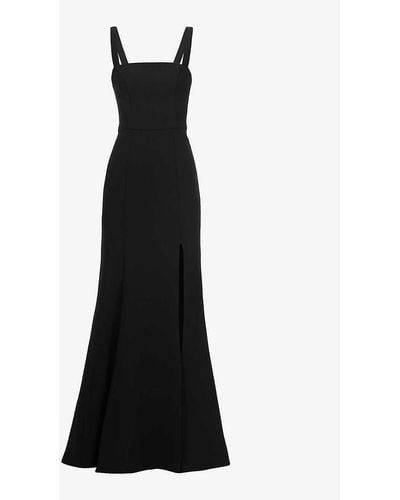 Jenny Yoo Jenner Square-neck Stretch-woven Maxi Dress - Black