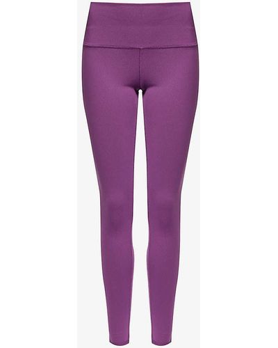 Alo Yoga Airbrush High-rise Slim-leg Stretch-woven legging - Purple