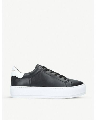 Kurt Geiger Laney Leather Platform Sneakers - Black