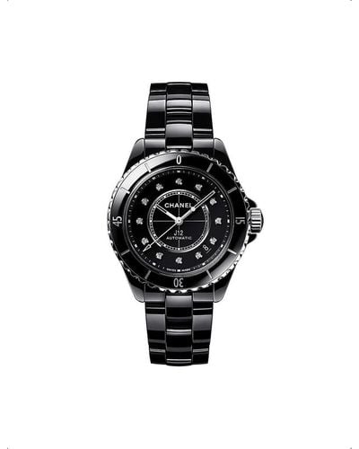 Chanel H5702 J12 Automatic Diamond, Ceramic And Steel Watch - Black