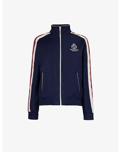 Sporty & Rich Vy Crown Brand-embroidered Woven Jacket - Blue