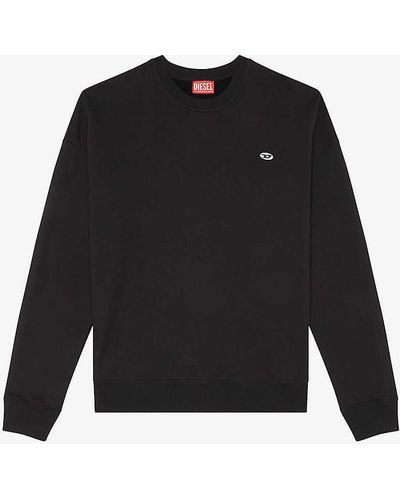 DIESEL Rob Brand-patch Cotton-jersey T-shirt - Black
