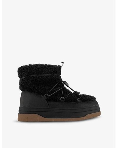 Pajar Janie Lace-up Shearling Boots - Black
