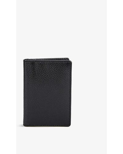 Dents Pebble-grained Leather Billfold Wallet - Black