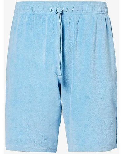 Vilebrequin Bermuda Elasticated-waist Cotton-blend Shorts - Blue