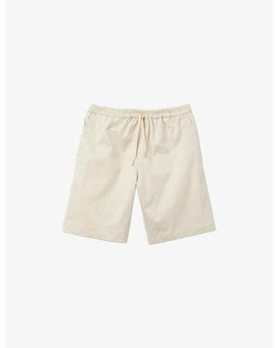 Sandro Drawstring-waist Stretch Cotton-blend Shorts - Natural
