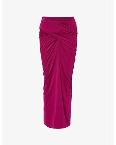 16Arlington Berretta Slim-fit Stretch-woven Jersey Maxi Skirt - Purple