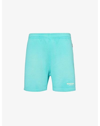 Represent Owners' Club Relaxed-fit Cotton-jersey Shorts - Blue