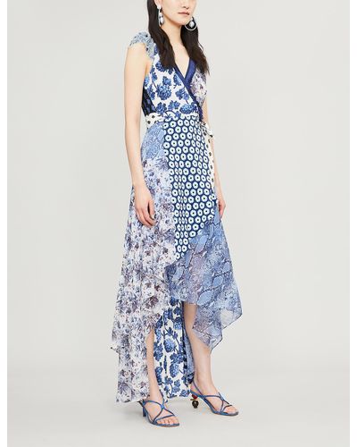 Diane von Furstenberg Ava Wrap Midi Dress - Blue