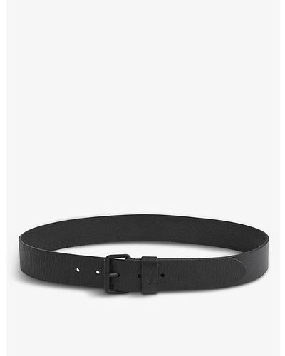 AllSaints Dunston Leather Belt - Black