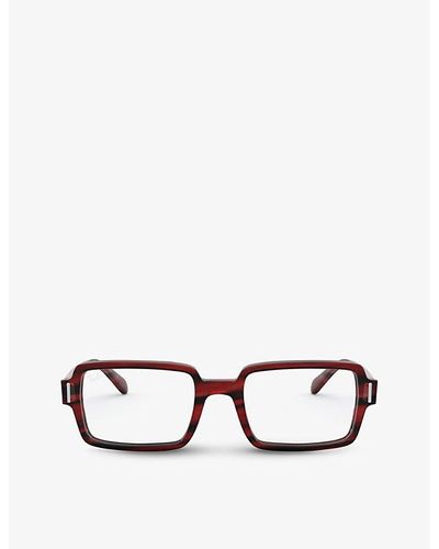 Ray-Ban Rx5473 Benji Rectangle-frame Acetate Optical Glasses - Red