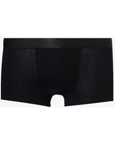 CDLP Branded-waistband Supportive-panel Stretch-jersey Trunks - Black