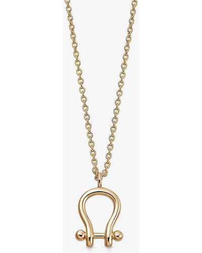 Astley Clarke Aurora 18ct Yellow Gold-plated Vermeil Sterling-silver Pendant Necklace - Metallic