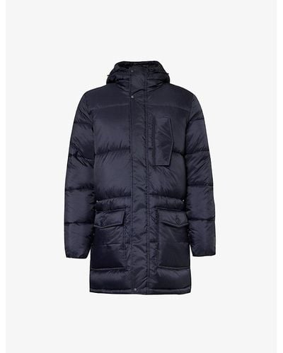 PS by Paul Smith High-neck Padded Recycled-nylon Parka Jacket - Blue