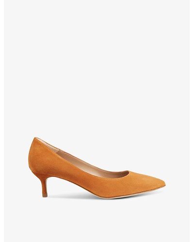 LK Bennett Audrey Pointed-toe Suede-leather Courts - Multicolor