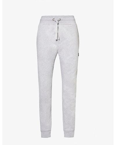 Björn Borg Brand-patch Tapered-leg Organic Cotton And Recycled Polyester-blend jogging Botto - White