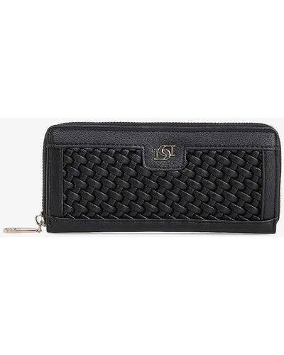 Dune Kefalonia Large Woven Purse - Black