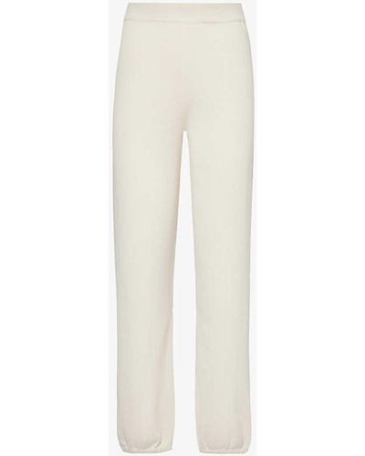Jonathan Simkhai Relaxed-fit Cotton And Cashmere-blend Trousers - White