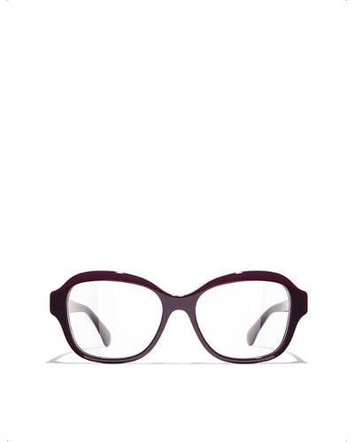 Chanel Square Eyeglasses - Red